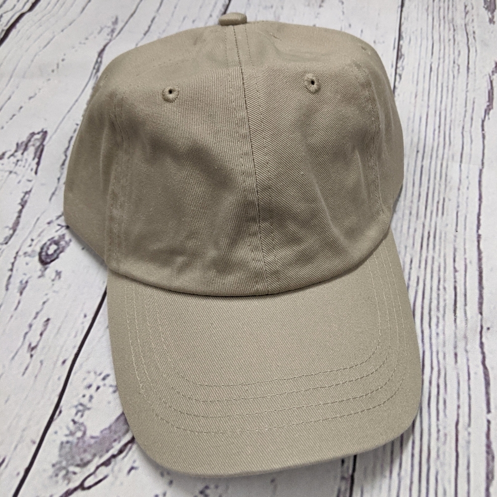 Tan cotton baseball hat sleeve of 12